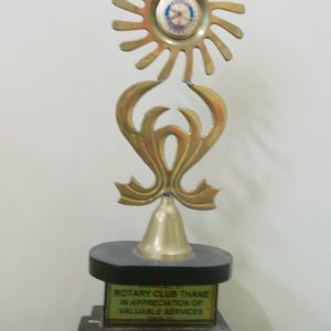 Awarded by Rotary Club Thane, IN Appreciation of Valuable Services 2009-10.